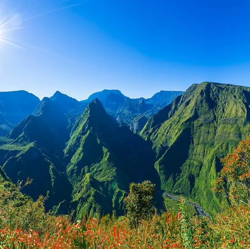 Reunion island - Green mountain landscape