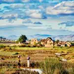 Madagascar - Paysage rural enfants